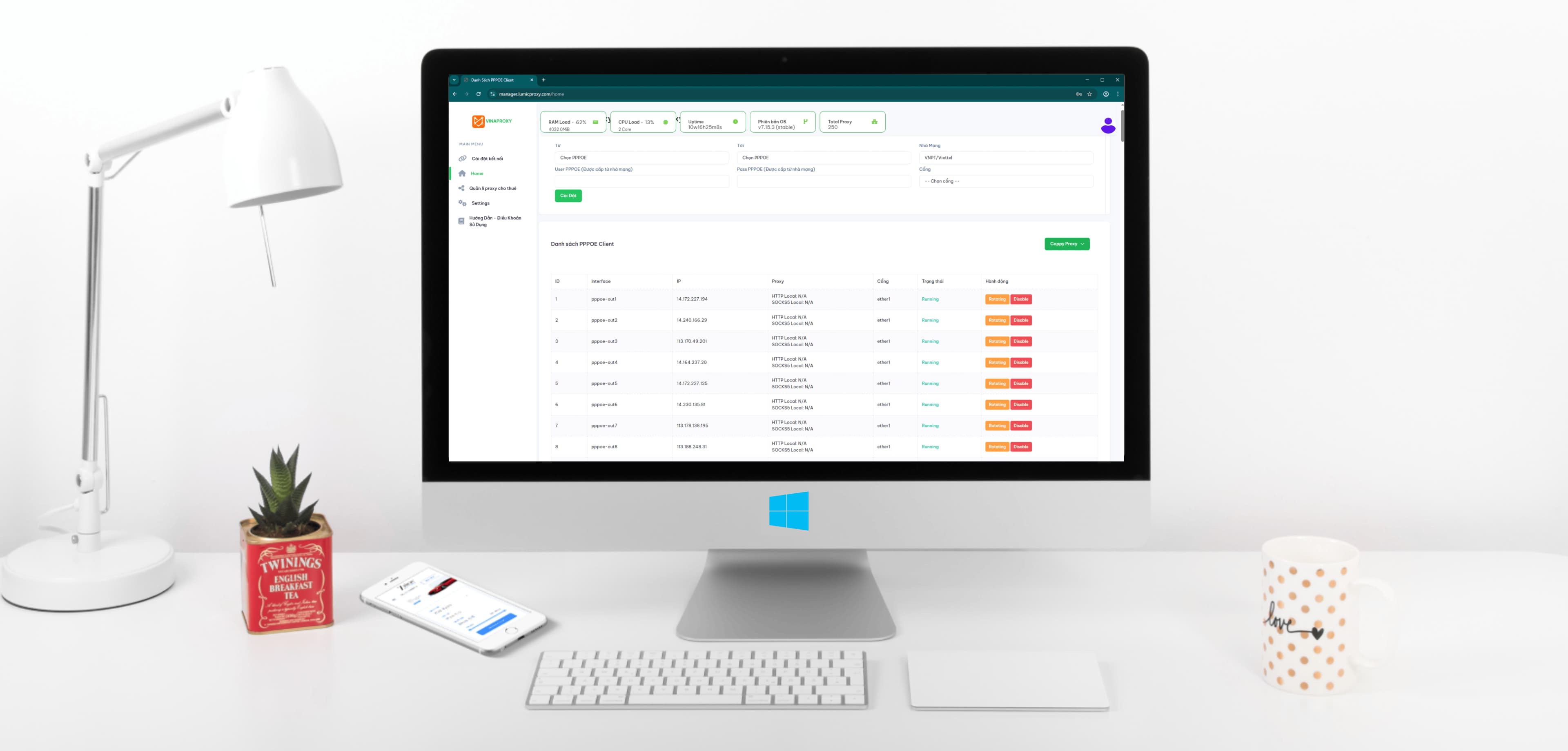 Setup mạng