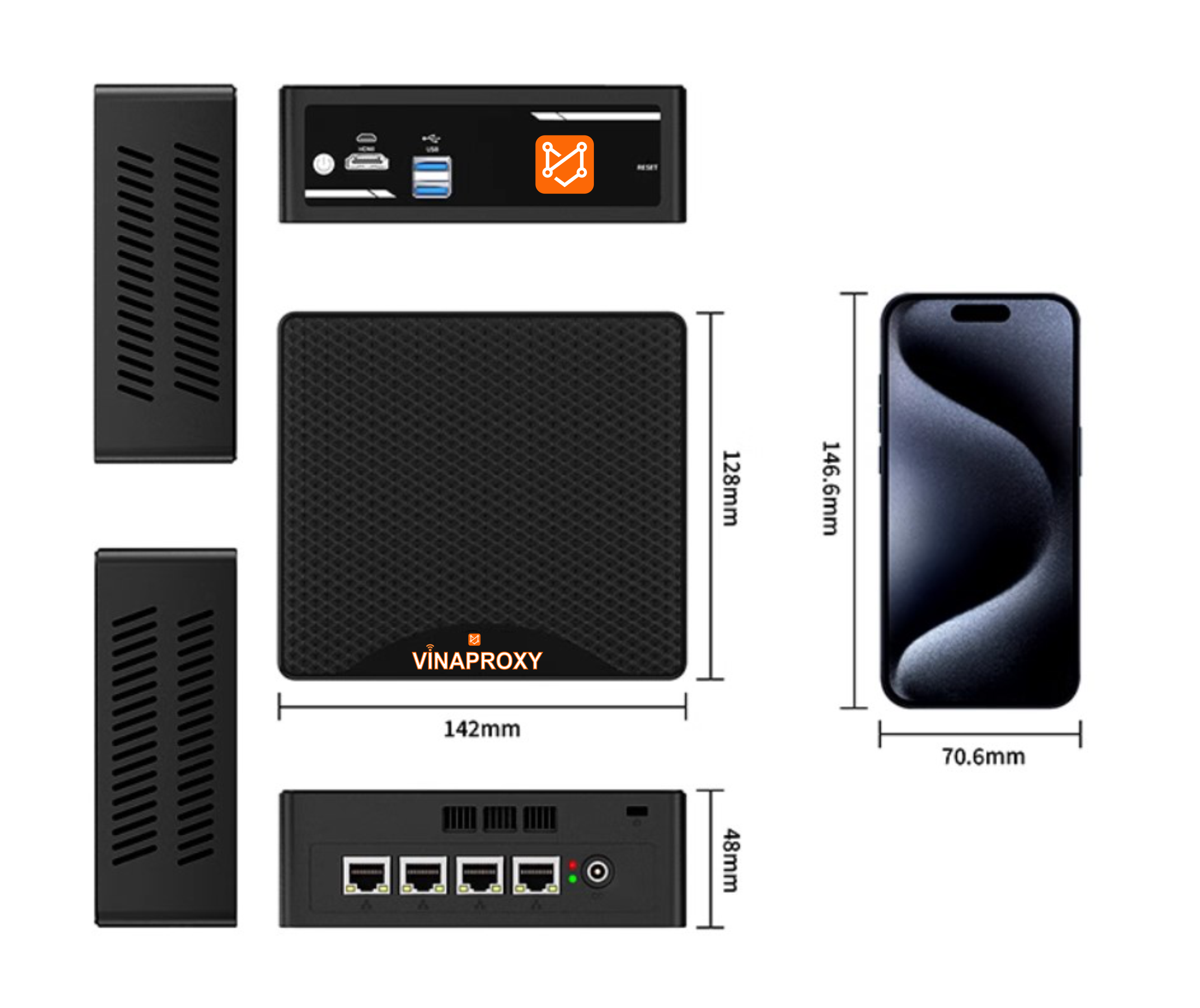 Mô hình thiết bị Box PC Router tạo proxy sạch tại nhà từ mạng LAN