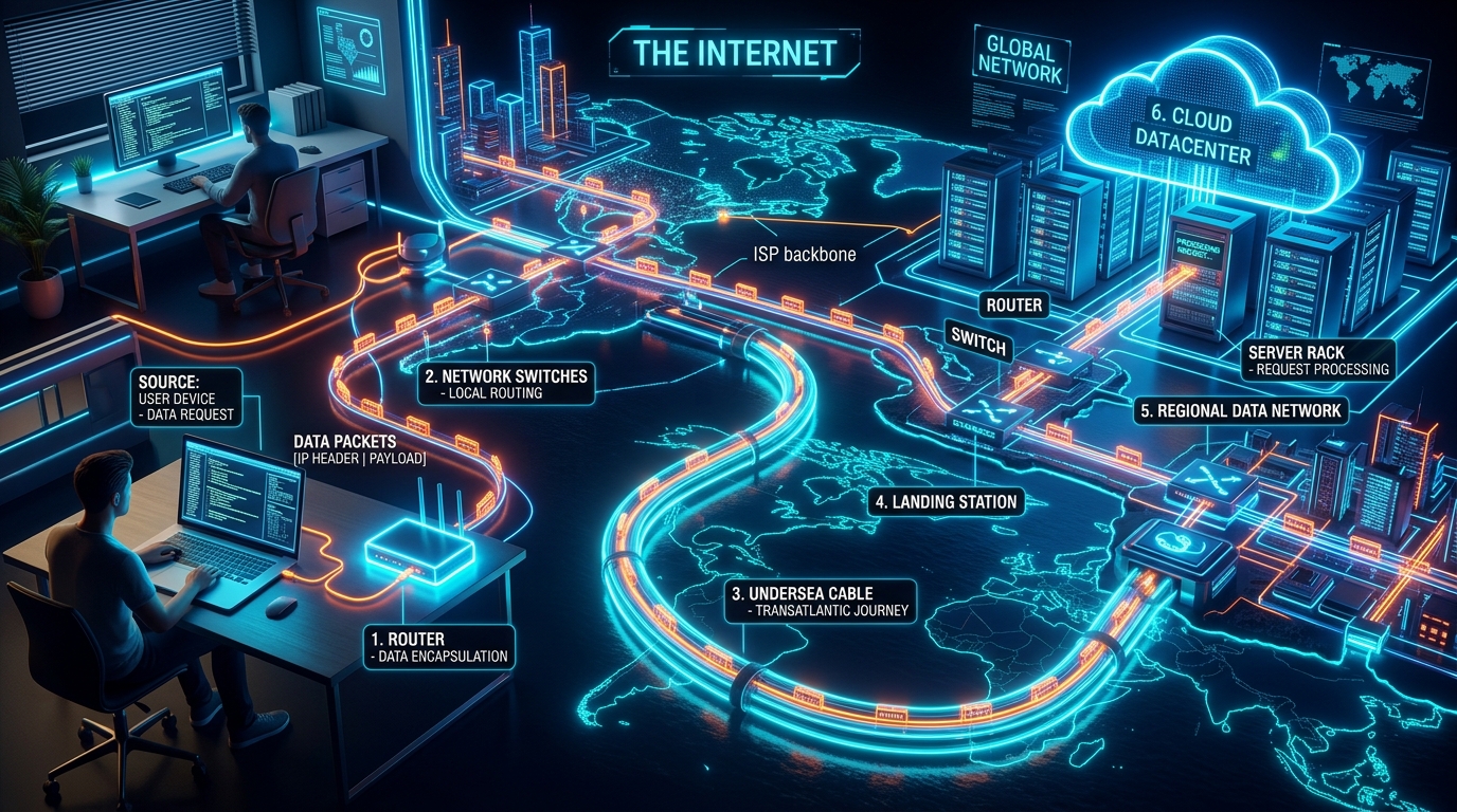 Internet hoạt động như thế nào - Hành trình gói tin